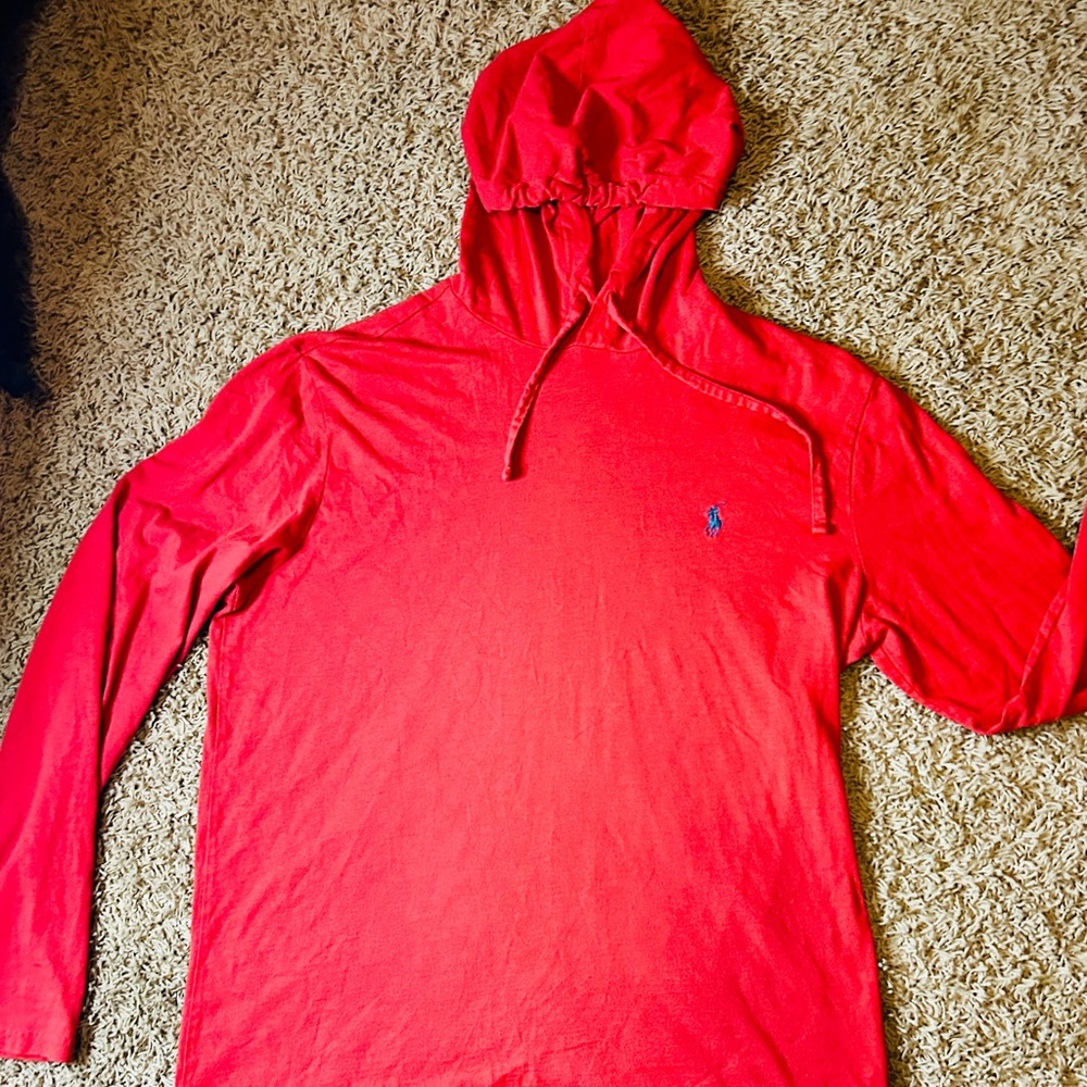 Men’s Medium Polo Longsleeve hoodie T-Shirt